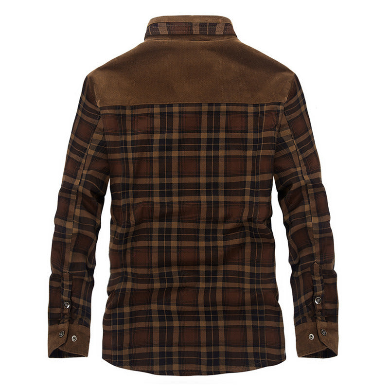 Winter Warm Fleece Jackets Pure Cotton Plaid