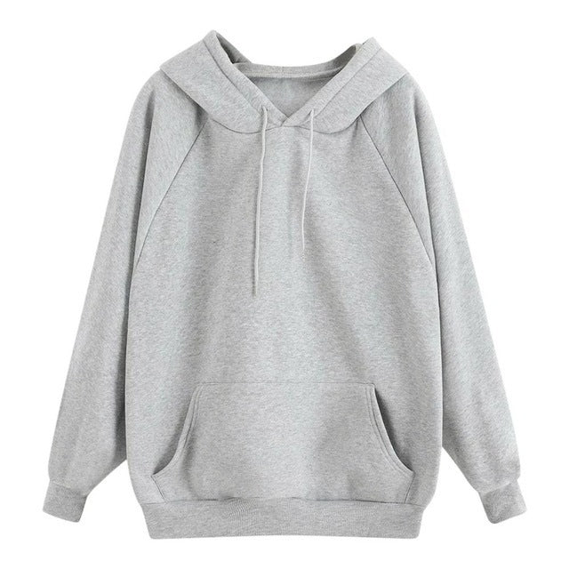 Women's Solid Color Hooded Sweater