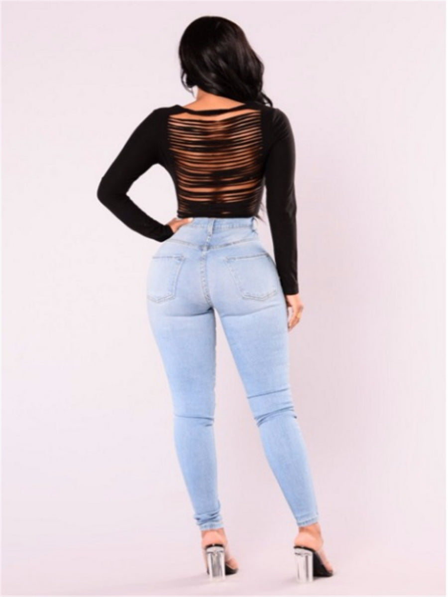 Slim Fit women's blue jeans