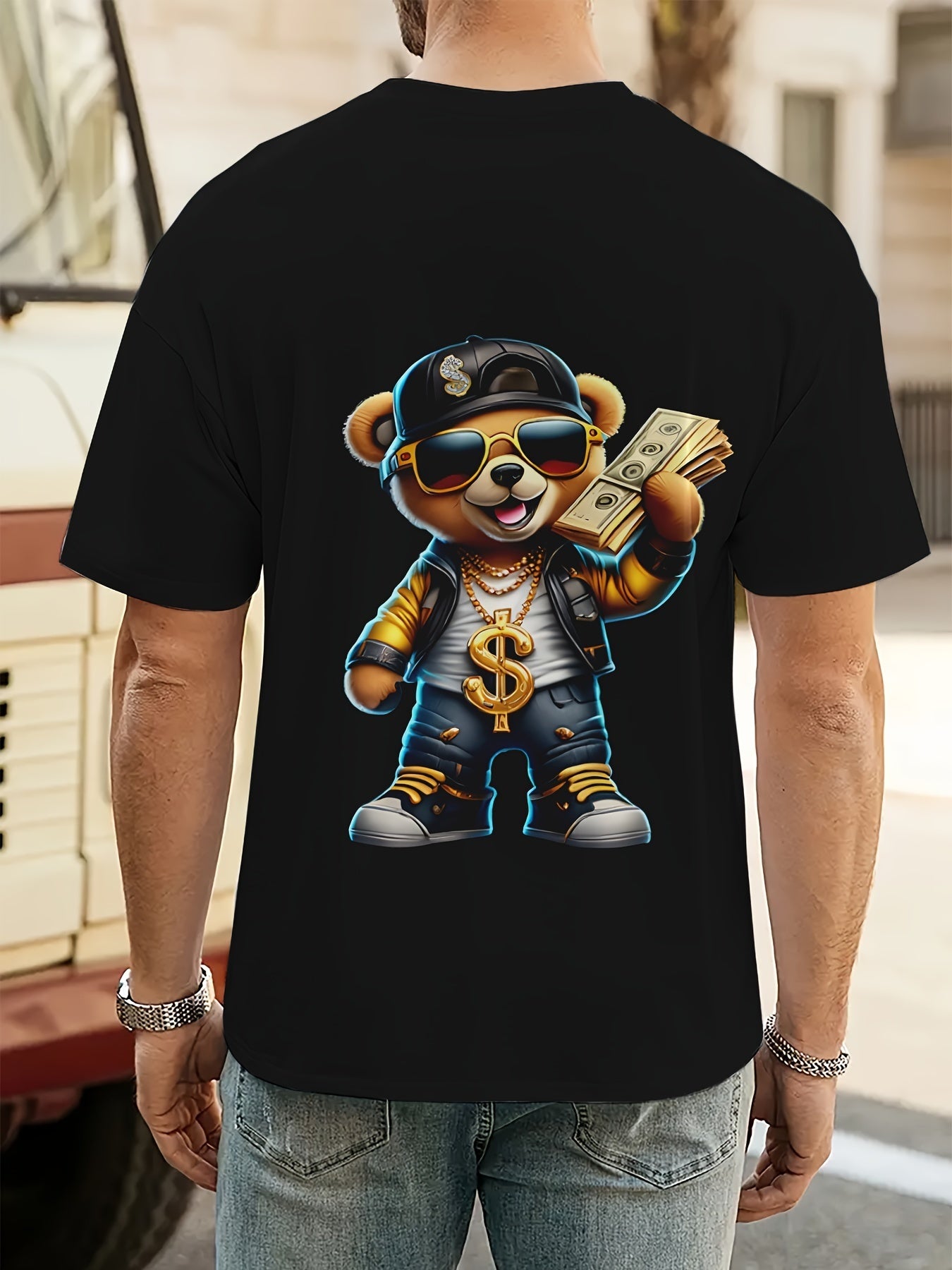 Custom Pattern Bear 3D Printed T-Shirt