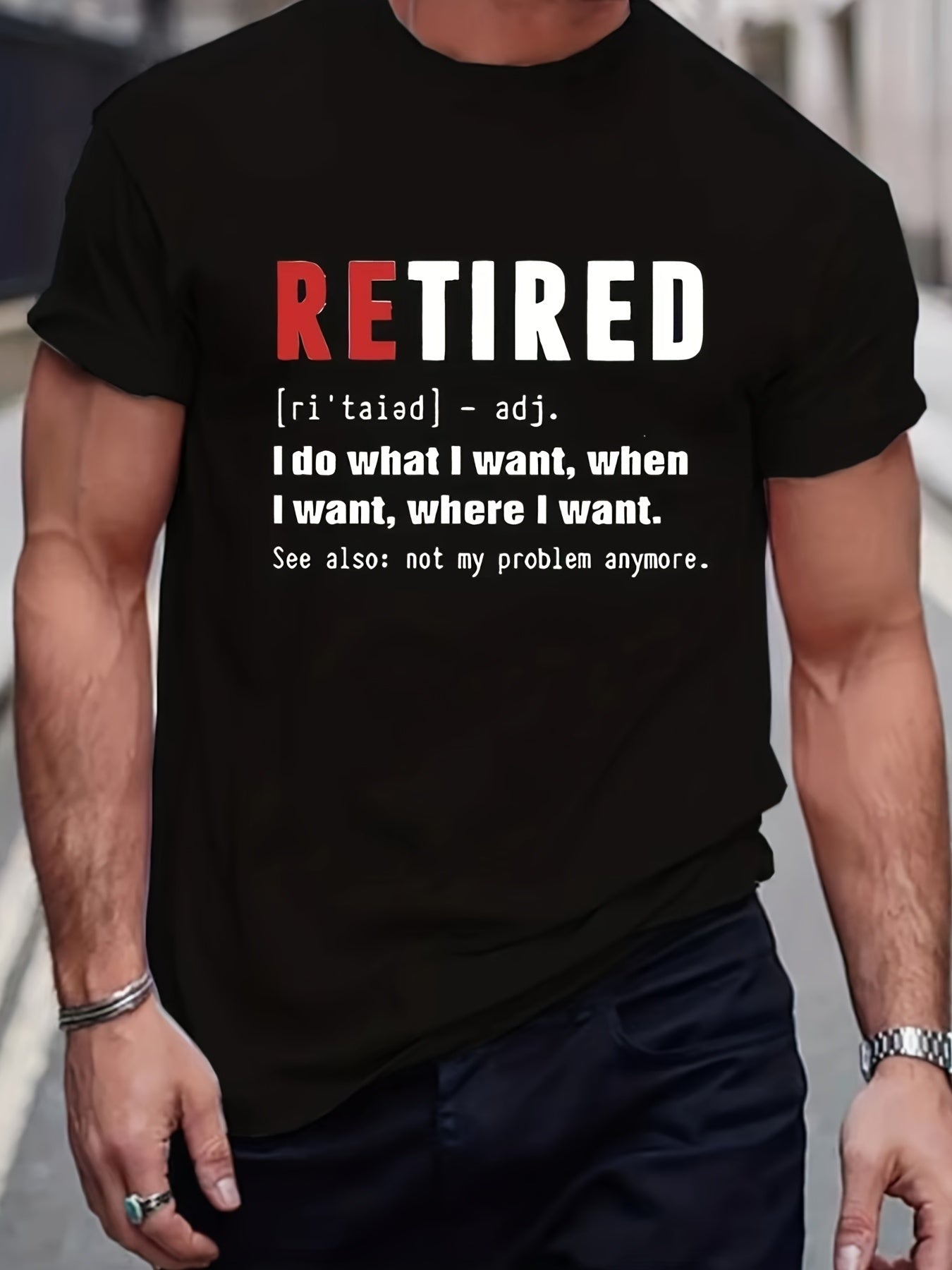 Retired Custom Printed T-Shirt
