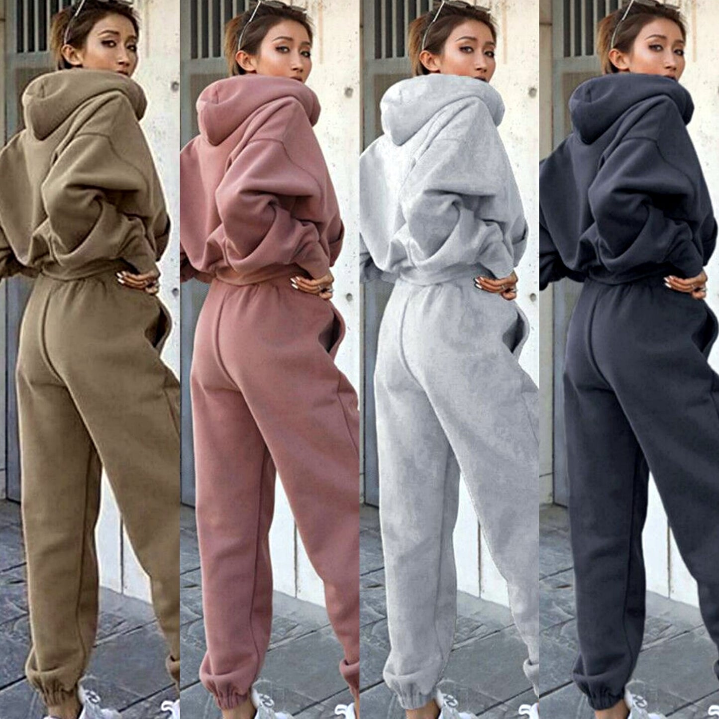 Women's Casual Hoodie Joggers Suit