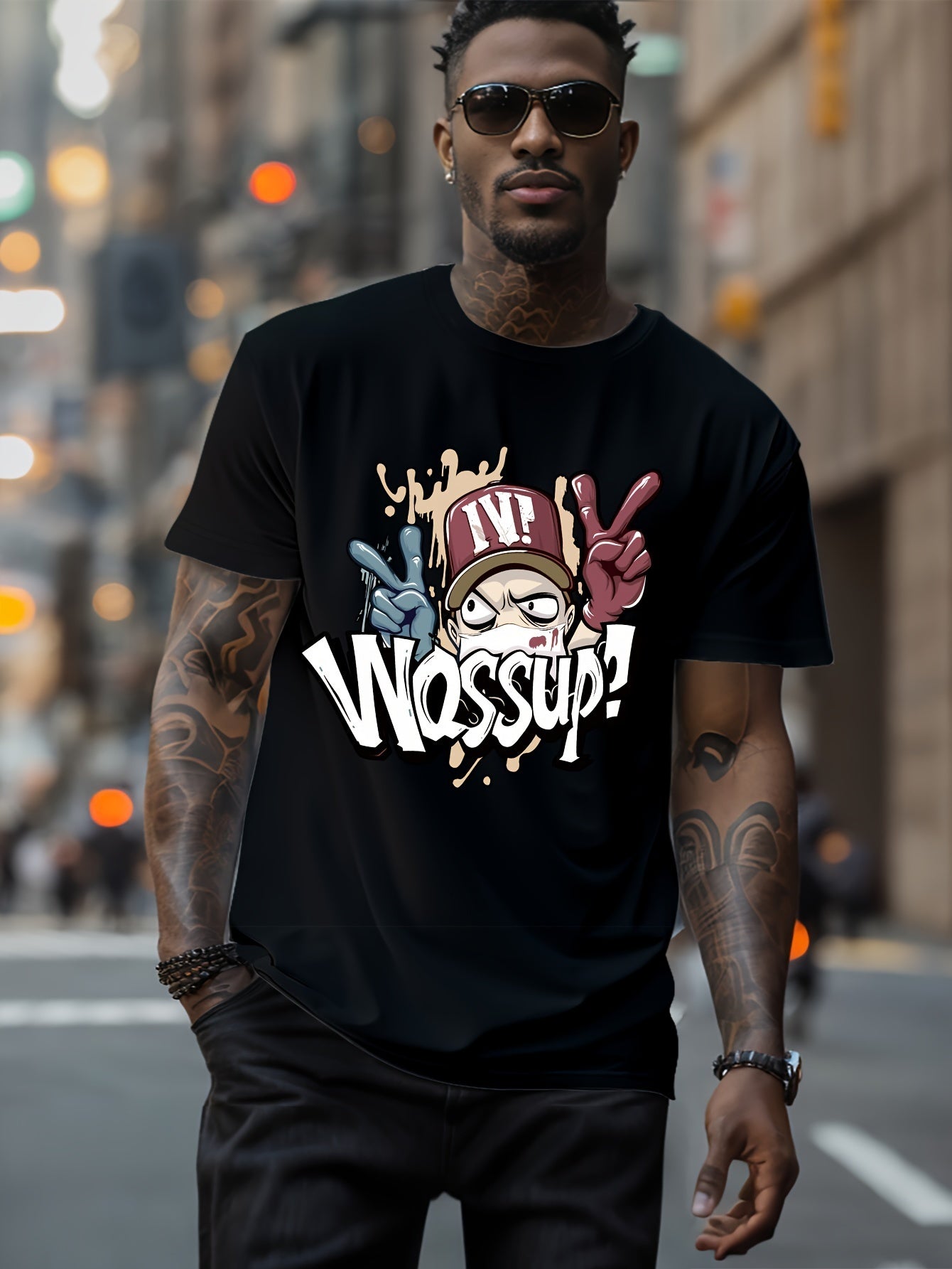 What's Up Custom Printed T-shirt