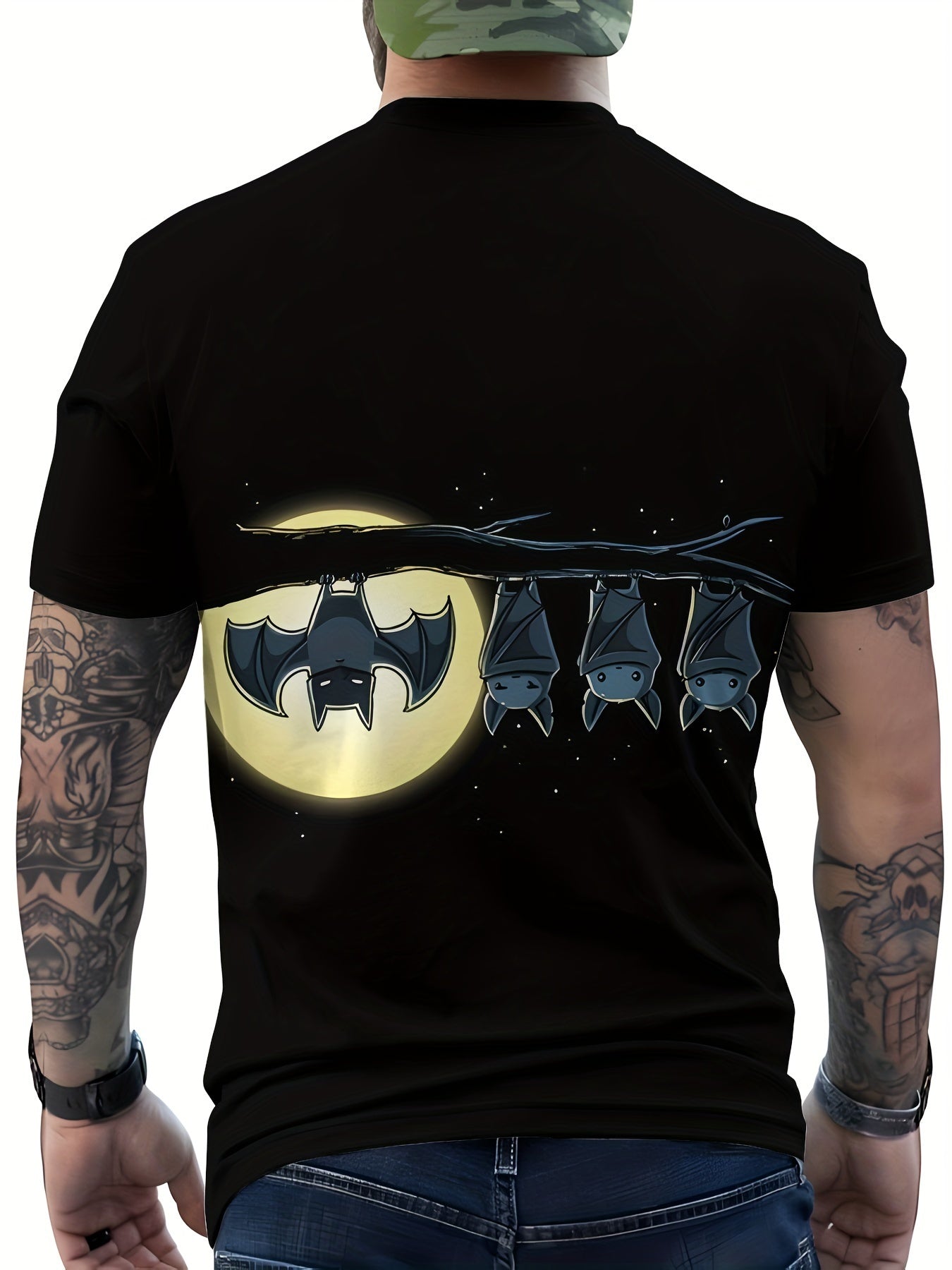 3D Hanging Bats Custom Printed T-shirt