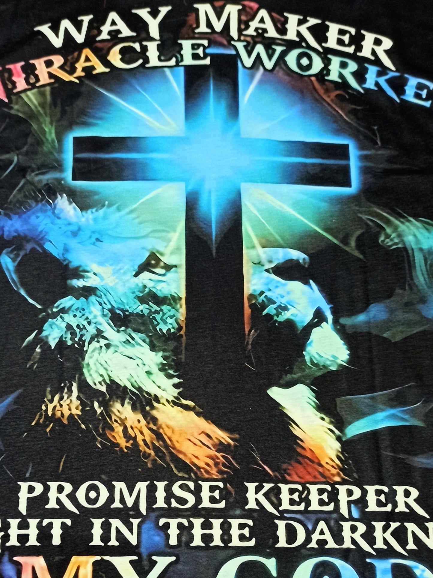 Way Maker Miracle Worker Pattern, Men's 3D Digital Graphic T-shirt