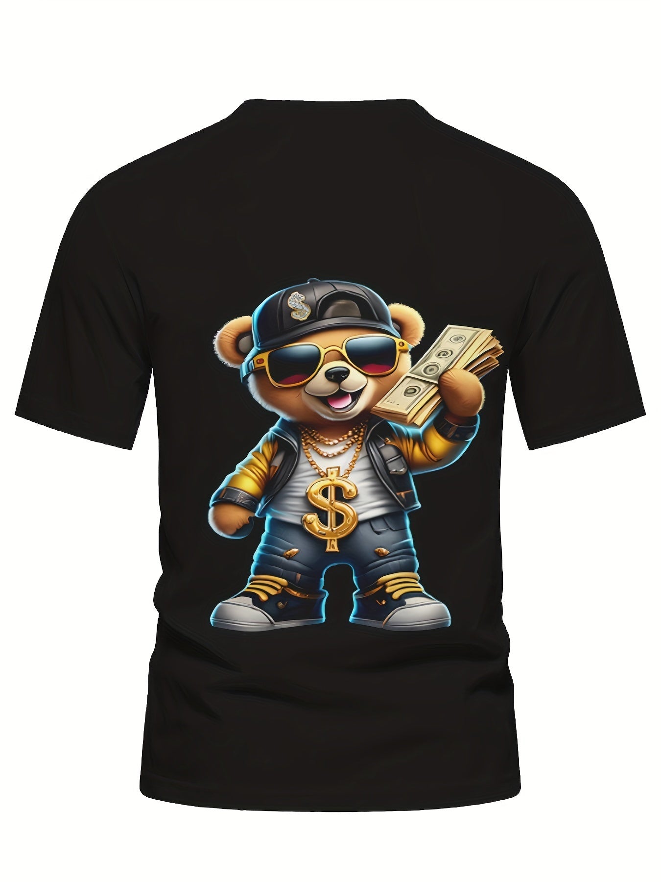 Custom Pattern Bear 3D Printed T-Shirt
