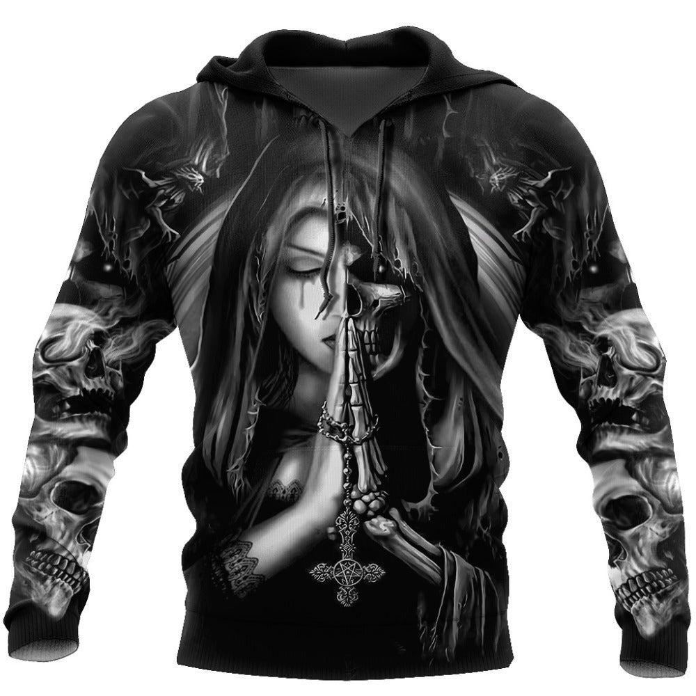 Graphic 3D Praying Custom Printed Sweatshirt