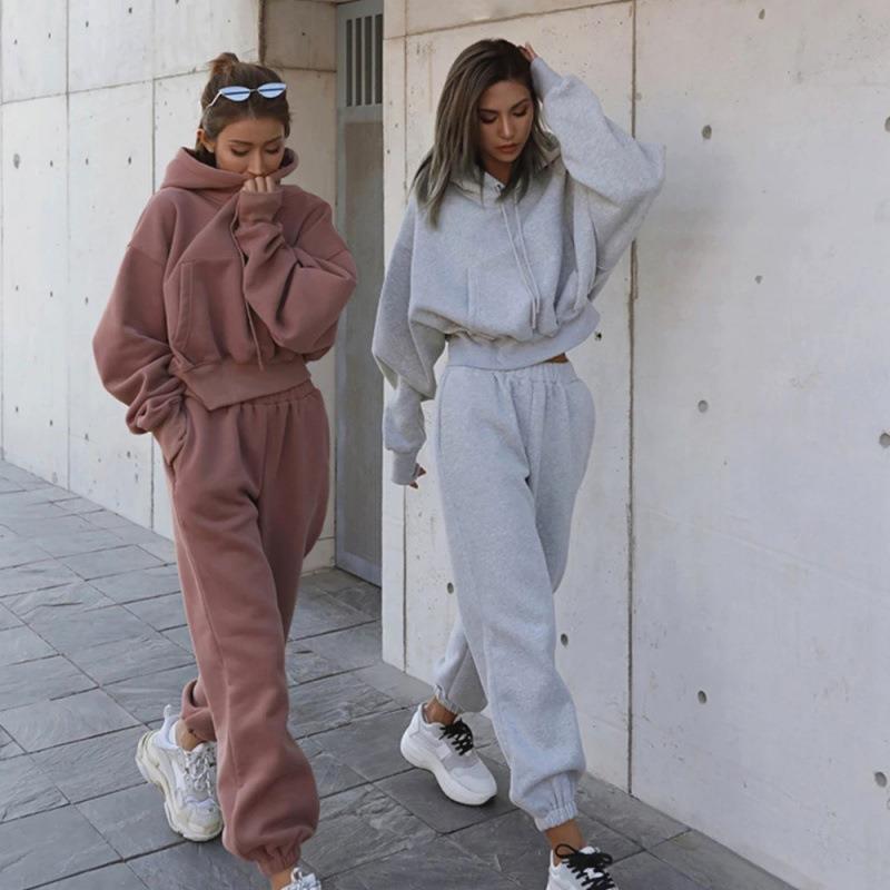 Women's Casual Hoodie Joggers Suit