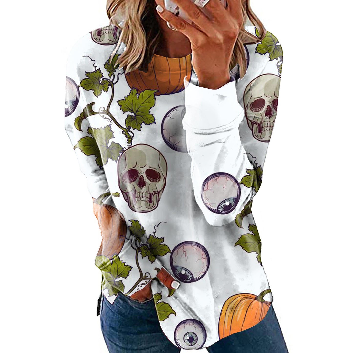 Women’s Halloween Season Sweatshirt Long Sleeve Top