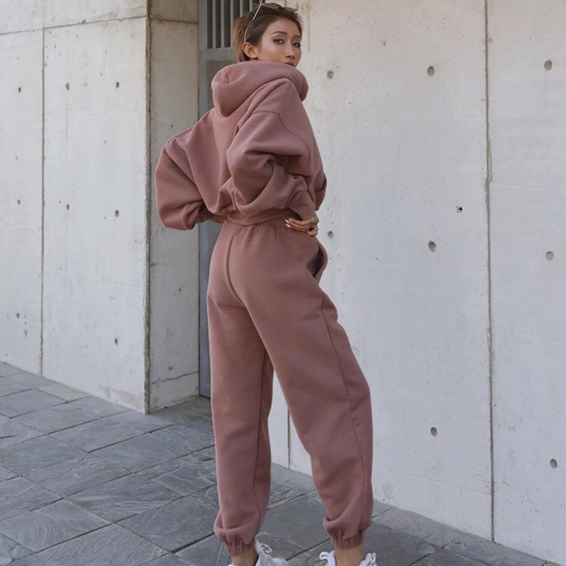 Women's Casual Hoodie Joggers Suit