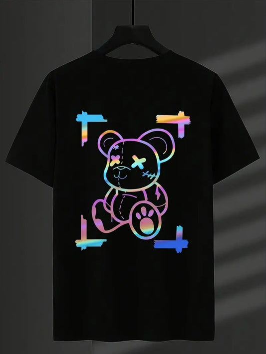 3D Bear Custom Printed T-Shirt