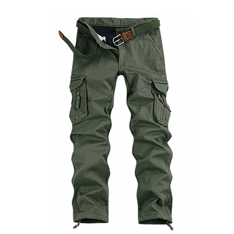 Multifunctional Men Cotton Long Cargo Pants For All Seasons