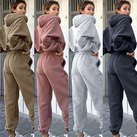 Women's Casual Hoodie Joggers Suit
