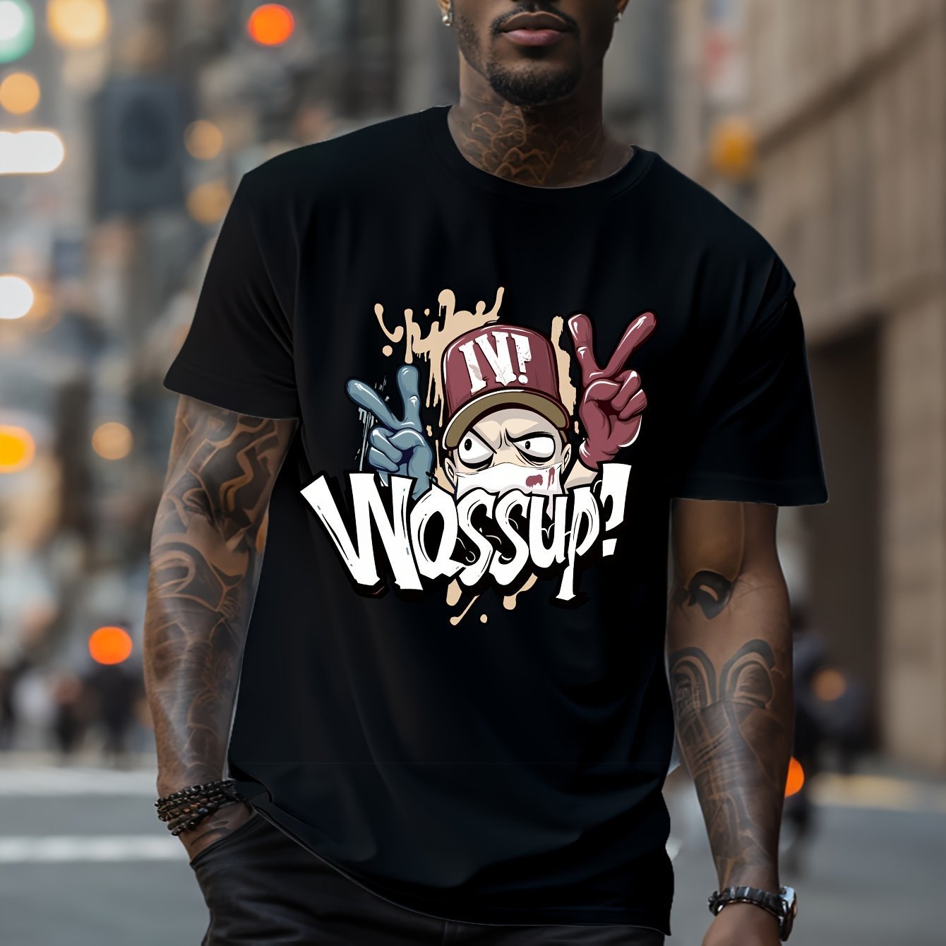 What's Up Custom Printed Men's T-shirts
