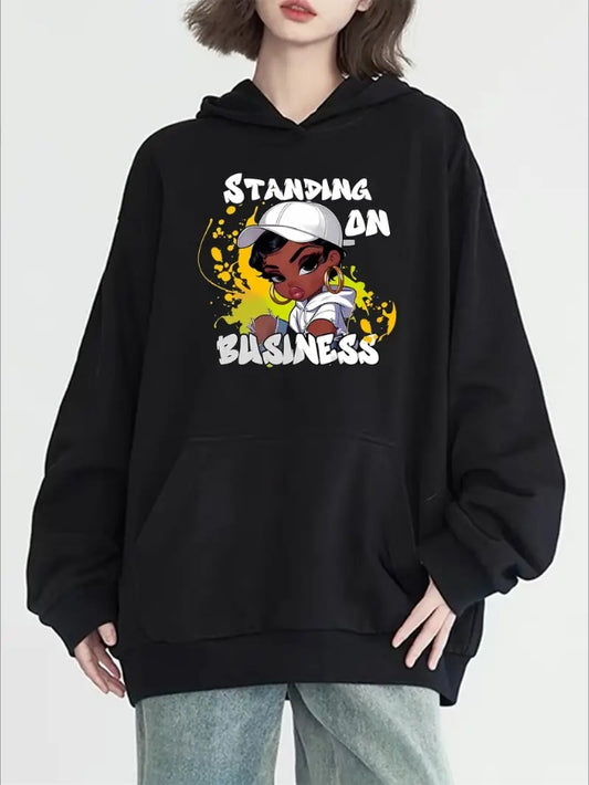 Women's Custom Printed Standing on Business Hoodie
