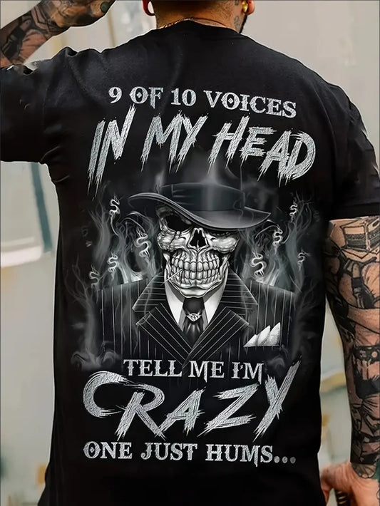 Voices In My Head Skeleton Custom Graphic T-Shirt