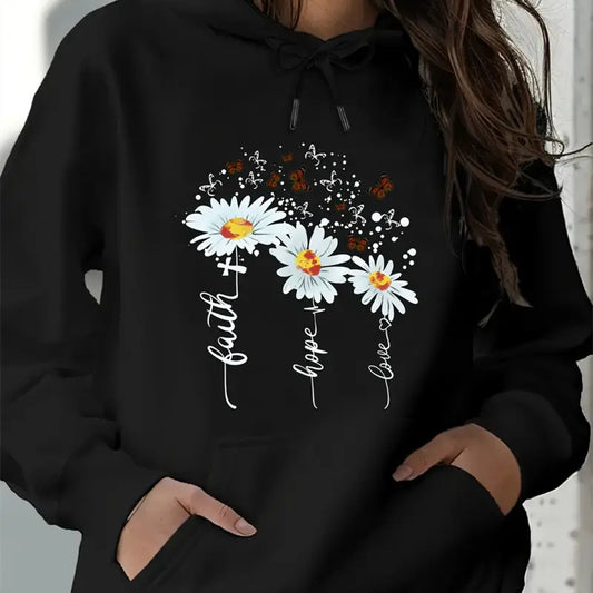 Faith Hope Love Woman’s Custom Printed Hoodie