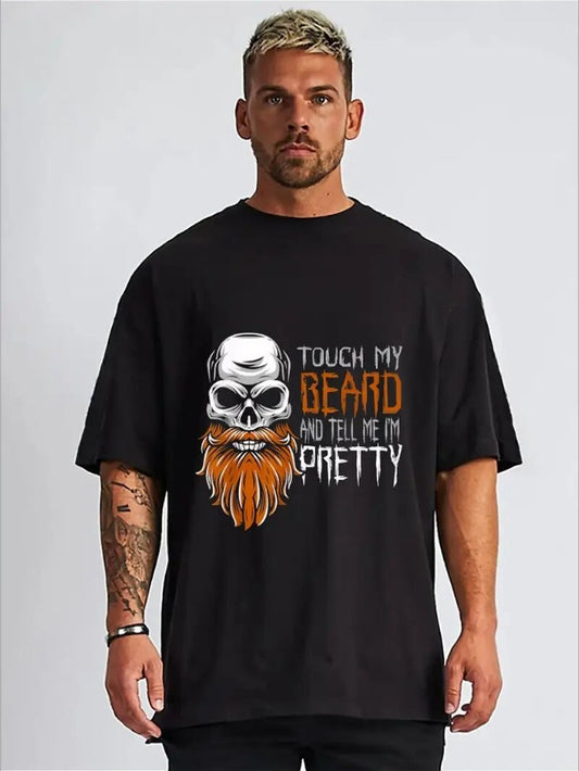 Touch My Beard Custom Printed T-Shirt