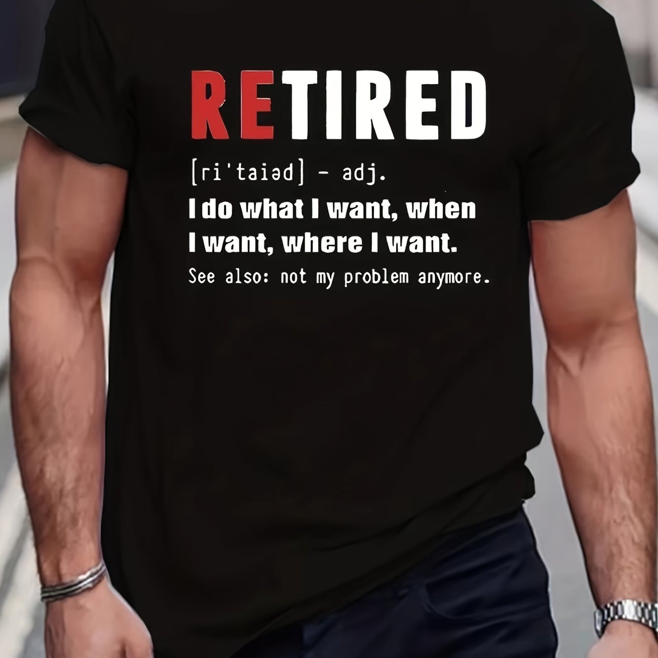 Retirement Definition Print Short Sleeved T-shirt